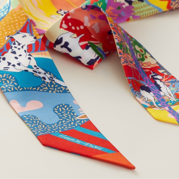 NWOT Hermès En Liberté ! Twilly in Jaune Vif / Bleu / Rouge - Picture 3 of 16